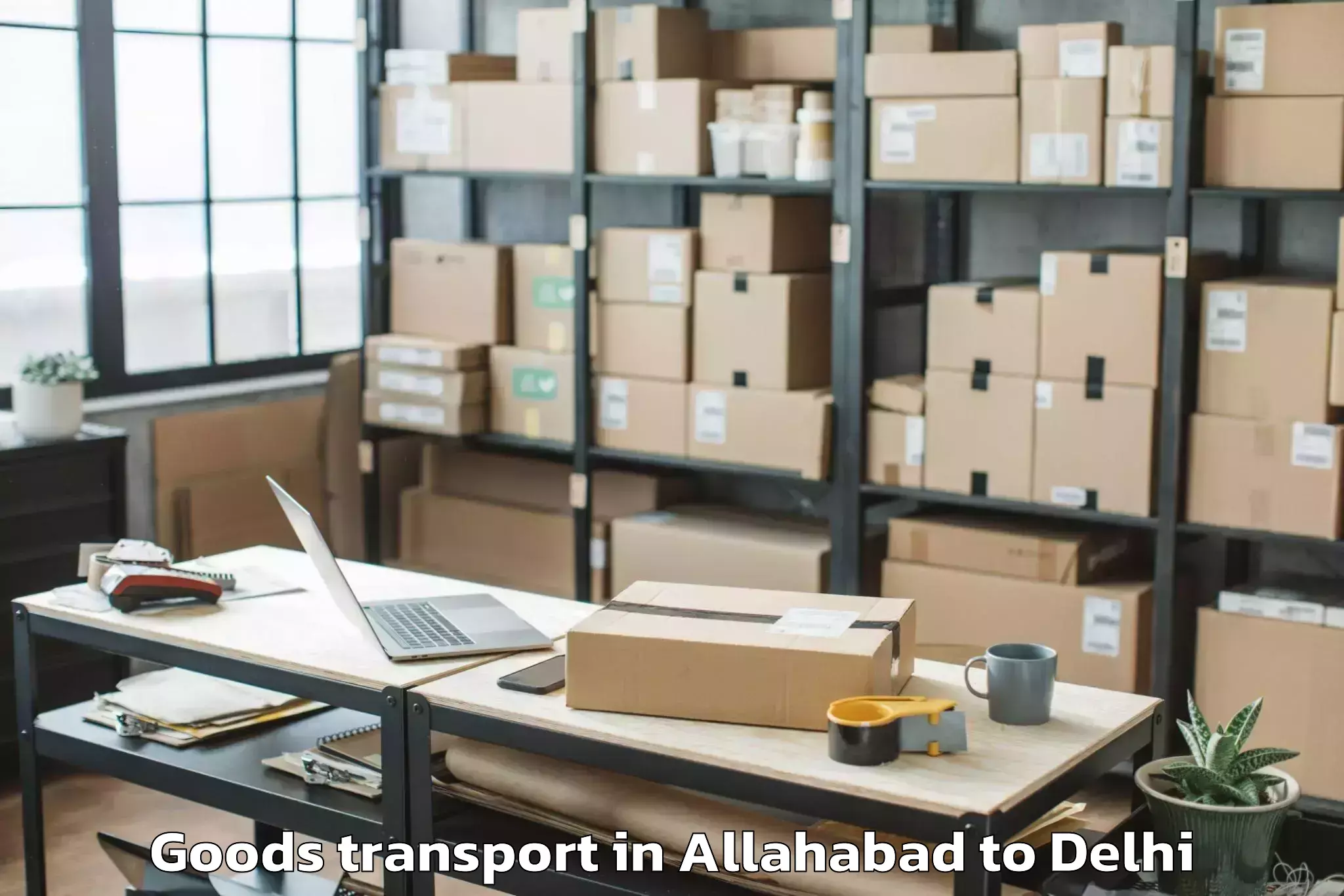 Book Allahabad to Okhla Industrial Estate Okhla Goods Transport